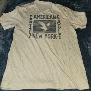 American Eagle Outfitters Men's Gray Graphic Tee